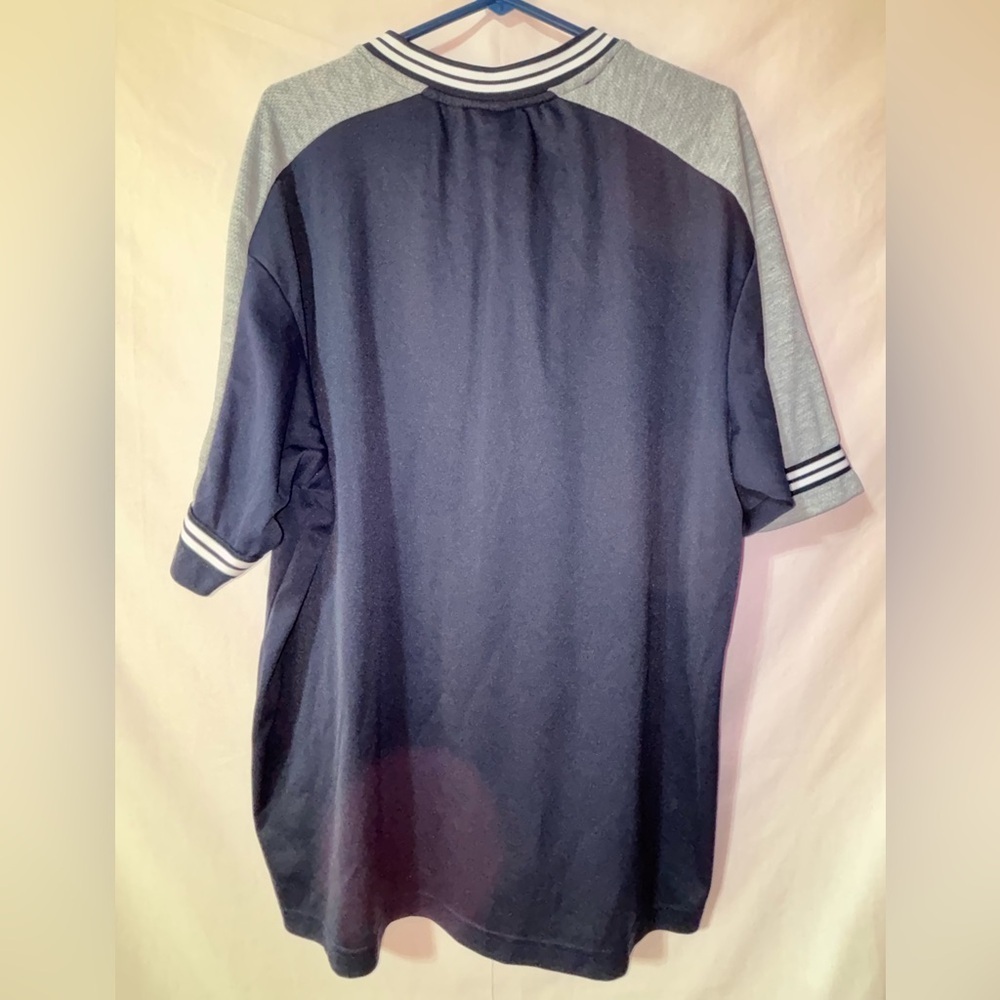 STARTER Navy and Gray V-Neck Short Sleeve Jersey - Picture 5 of 8